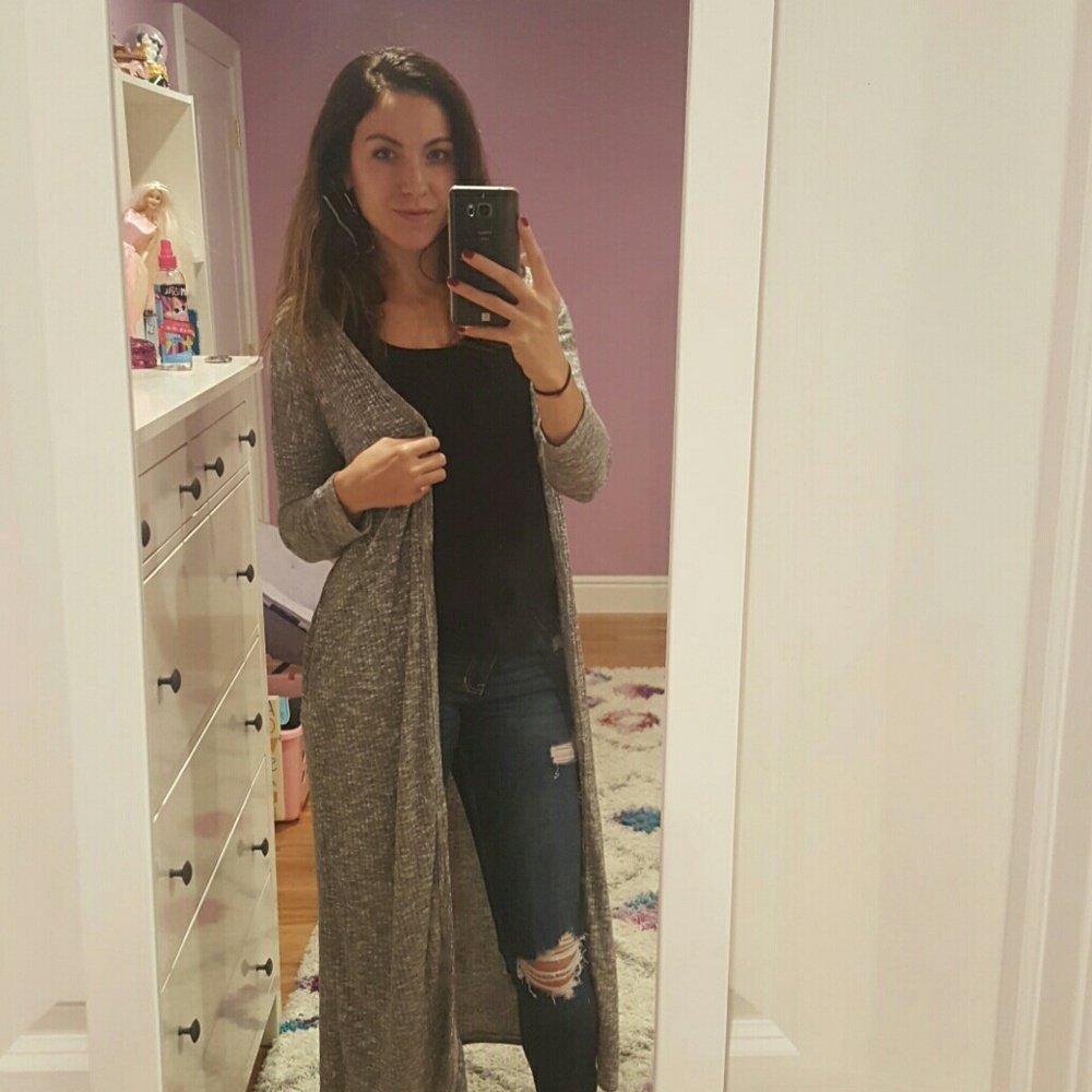 grey My Story long duster cardigan